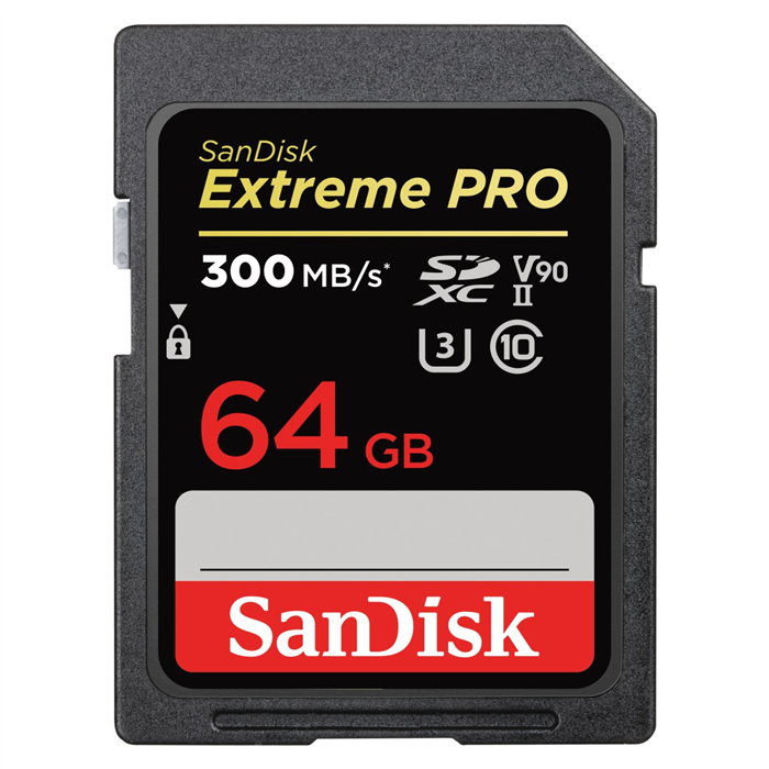 Sandisk карта памяти sdxc extreme pro sdxc uhs ii 300mb s 64gb